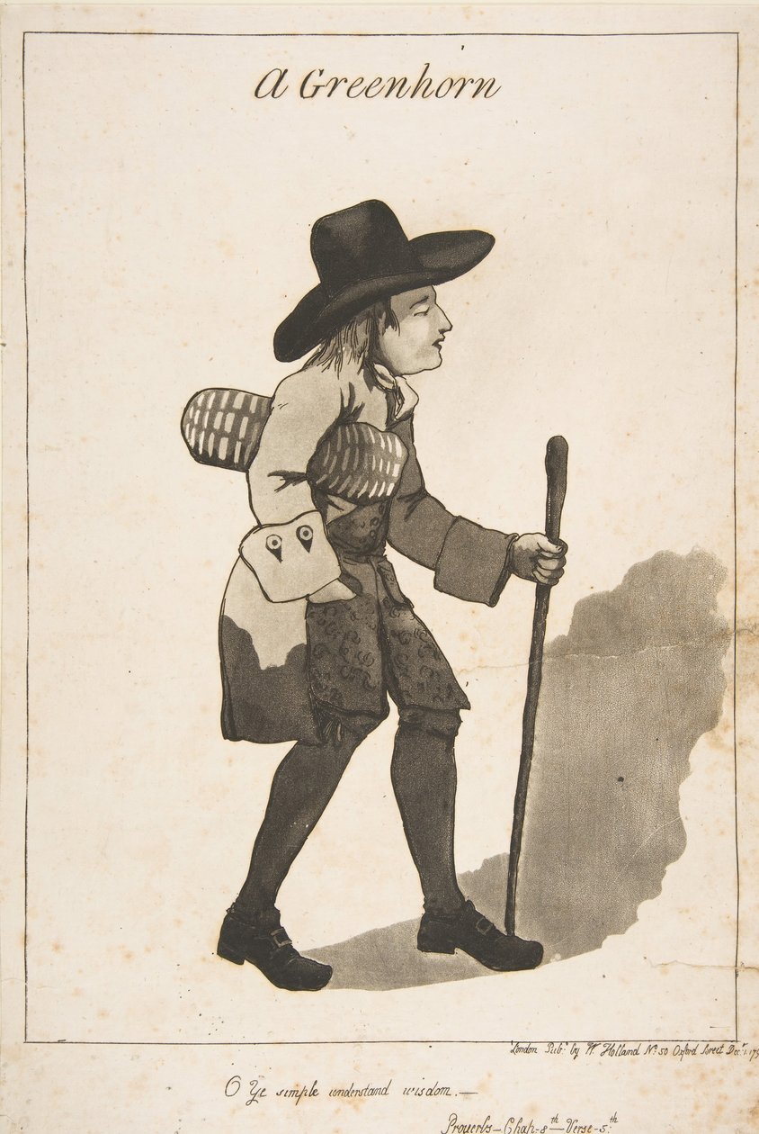 Um Greenhorn, 1º de dezembro de 1790. de George Moutard Woodward
