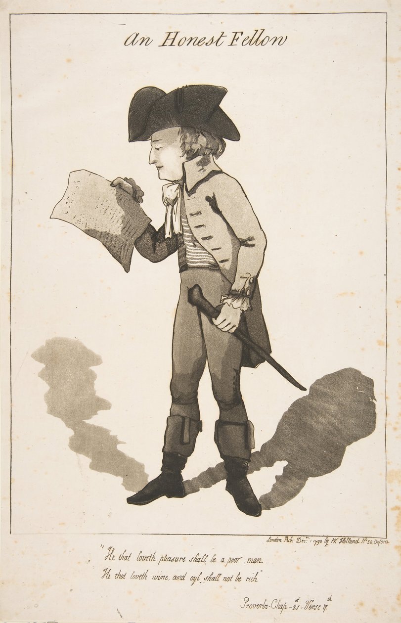 Um Companheiro Honesto, 1º de dezembro de 1790. de George Moutard Woodward