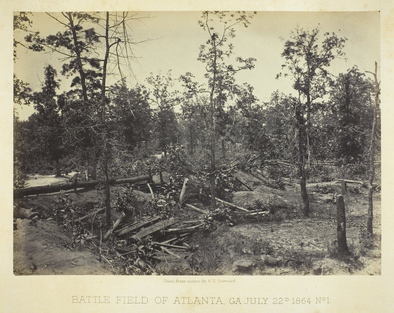 Campo de batalha de Atlanta, GA No. 1 de George N. Barnard