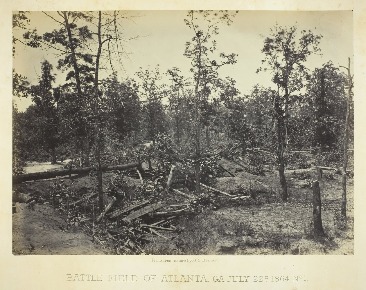 Campo de Batalha de Atlanta, GA No. 1, 22 de julho de 1864. de George N. Barnard