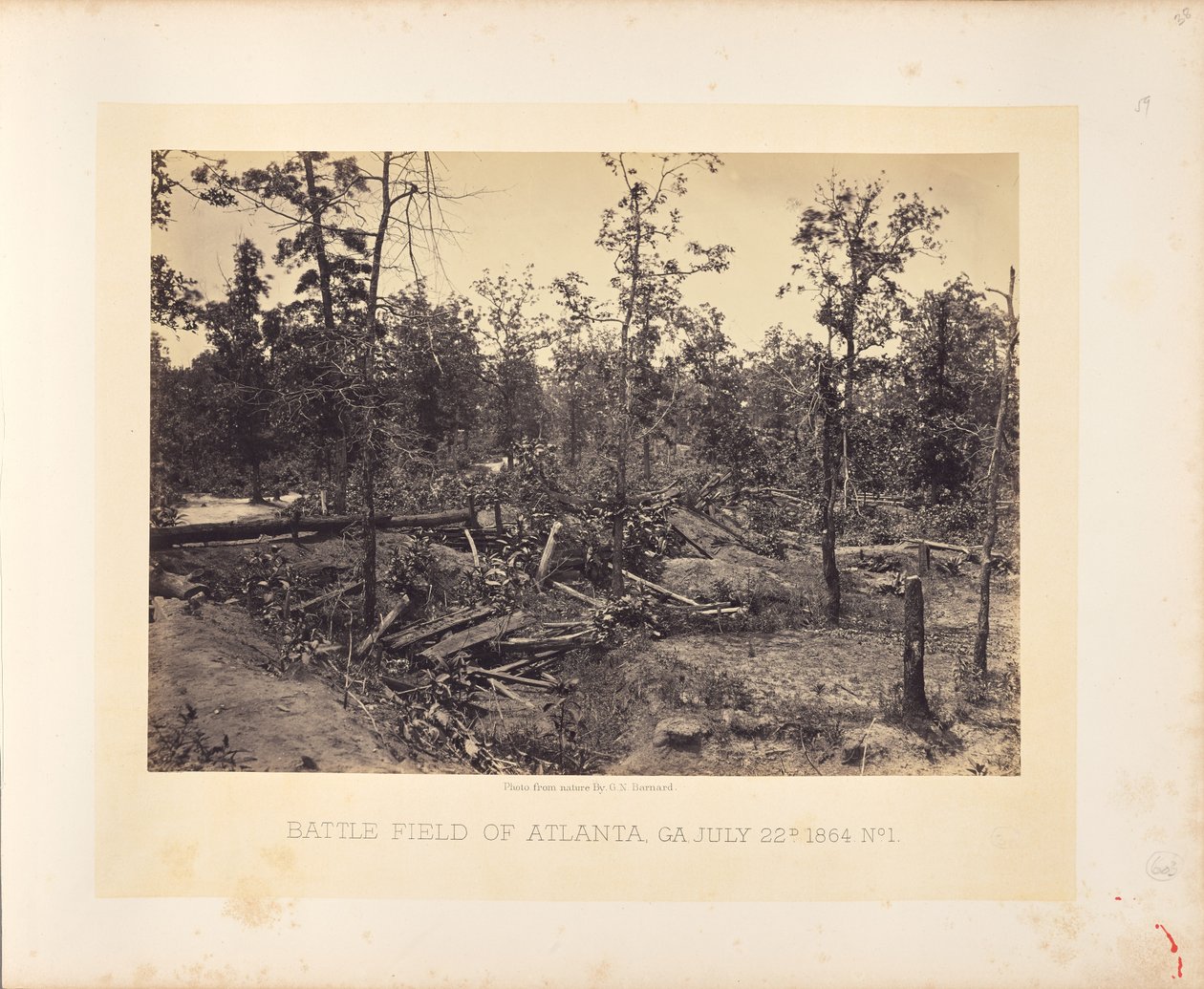 Campo de batalha de Atlanta, Geórgia, 22 de julho de 1864, n.º 1 de George N. Barnard