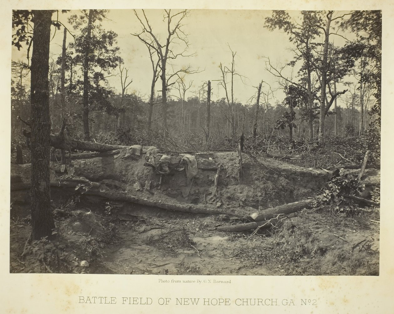 Campo de Batalha da Igreja de Nova Esperança, GA, No. 2, 1866. de George N. Barnard