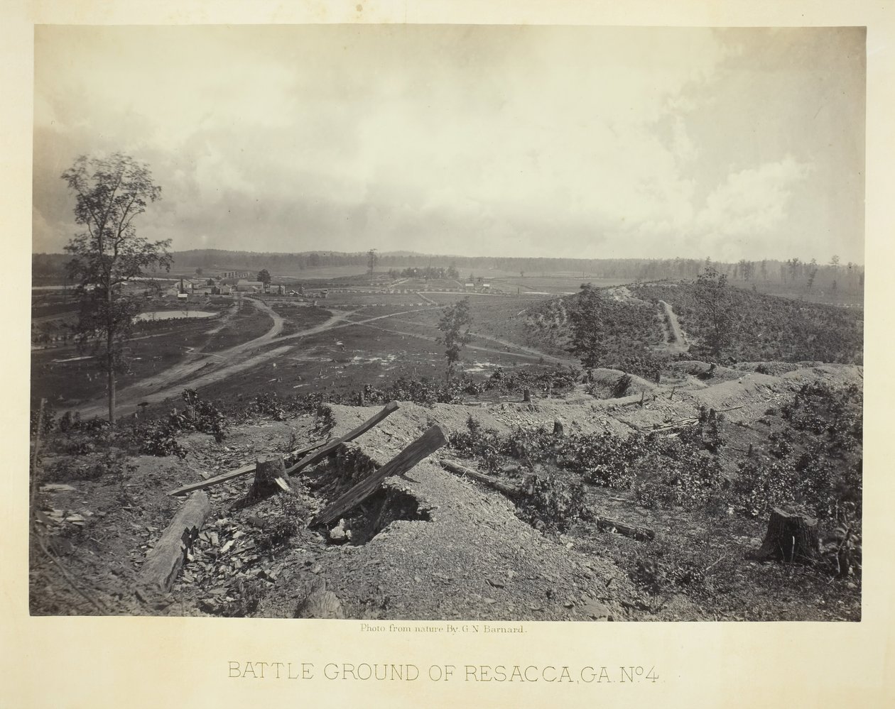 Campo de Batalha de Resacca, GA, nº 4, 1866. de George N. Barnard