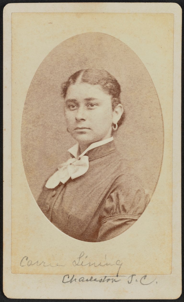 Carte-de-visit retrato de Carrie Lining, ca. 1875. de George N. Barnard