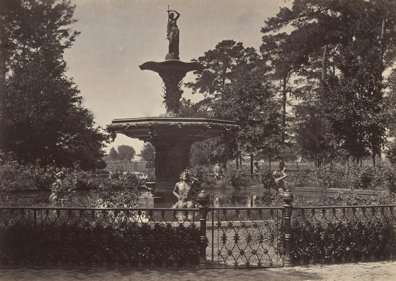 Fonte, Savannah, Geórgia, década de 1860. de George N. Barnard