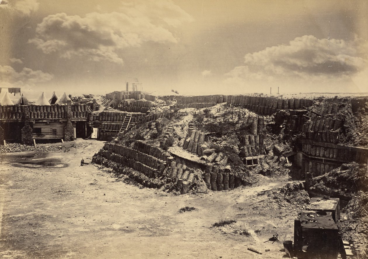 Vista interior de Fort Sumter de George N. Barnard