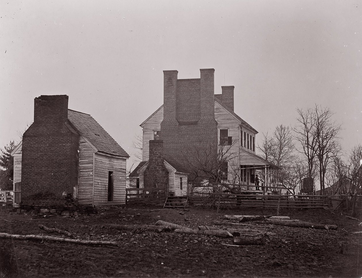 Casa Luís. Campo de batalha de Bull Run, 1861-62. de George N. Barnard