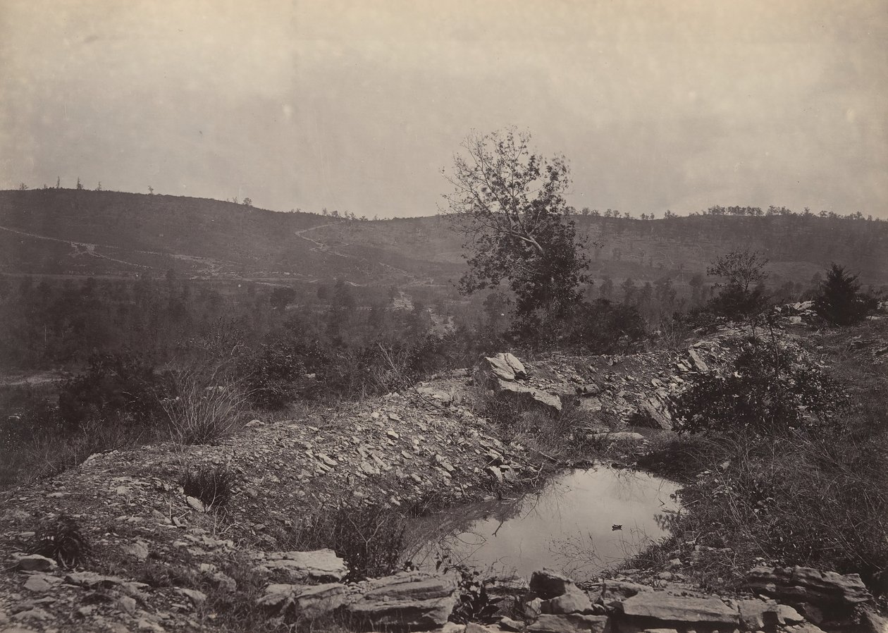 Mission Ridge de Orchard Knob, década de 1860. de George N. Barnard