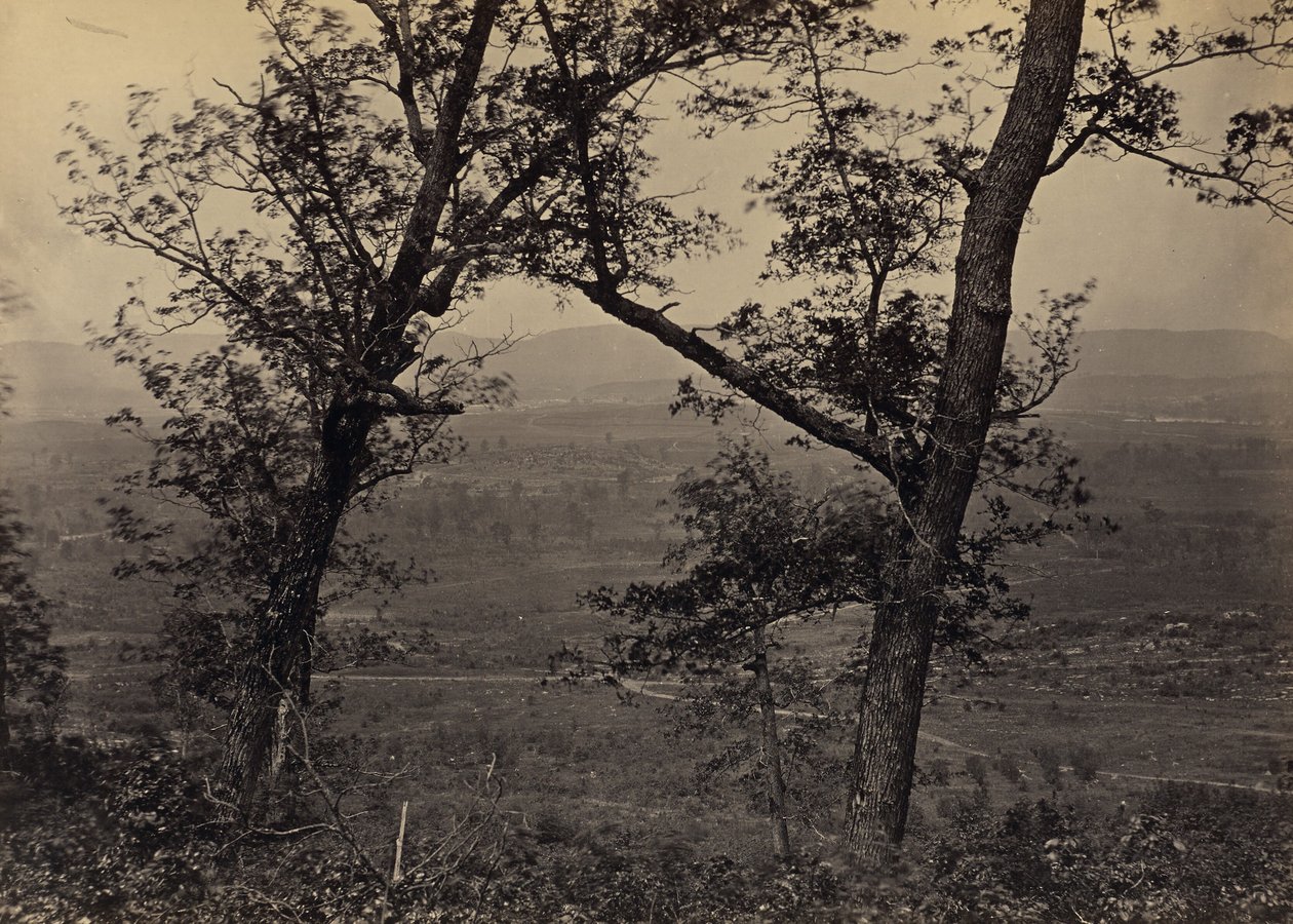 Orchard Knob visto de Mission Ridge de George N. Barnard