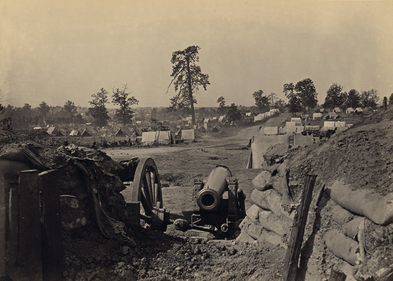 Rebel trabalha em frente a Atlanta, Geórgia, n.º 3 de George N. Barnard