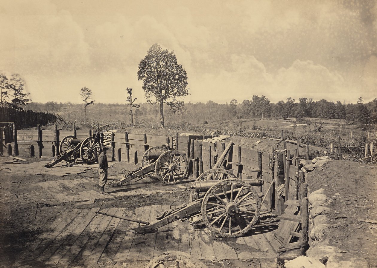 Obras rebeldes em frente de Atlanta, Geórgia, n.º 2 de George N. Barnard