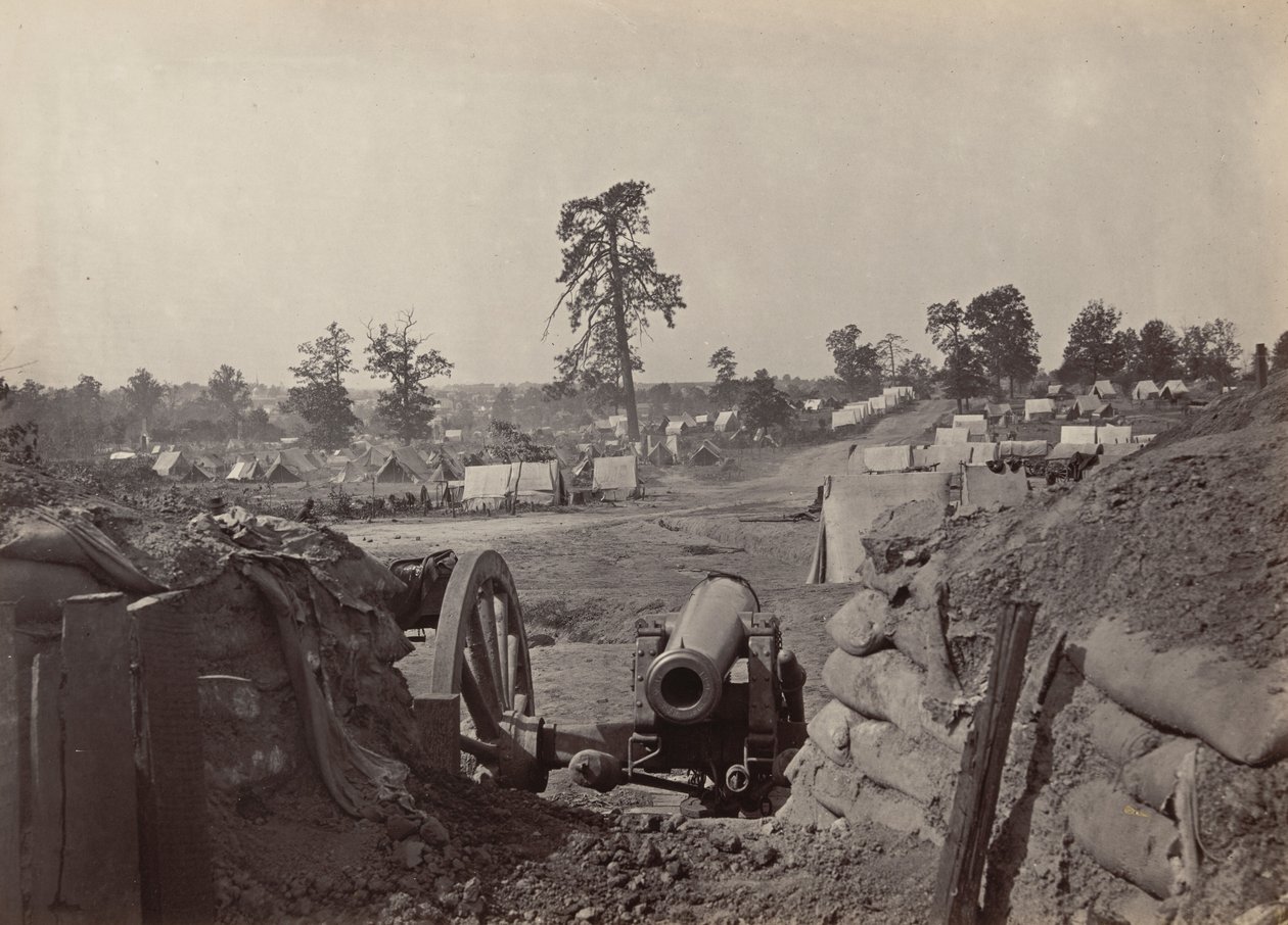 O «Rebel Works» em frente a Atlanta, Geórgia (n.º 3) de George N. Barnard