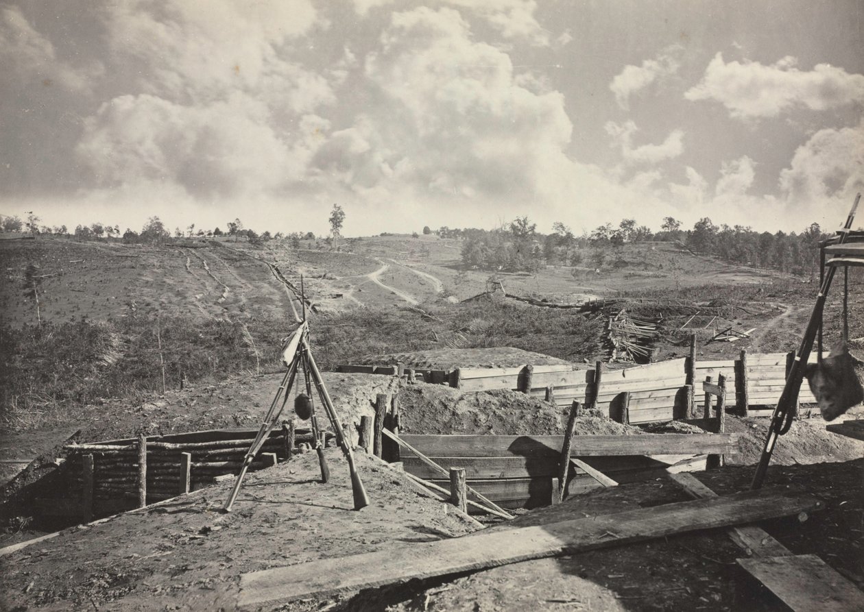 Obras rebeldes em frente de Atlanta, Geórgia, n.º 5 de George N. Barnard