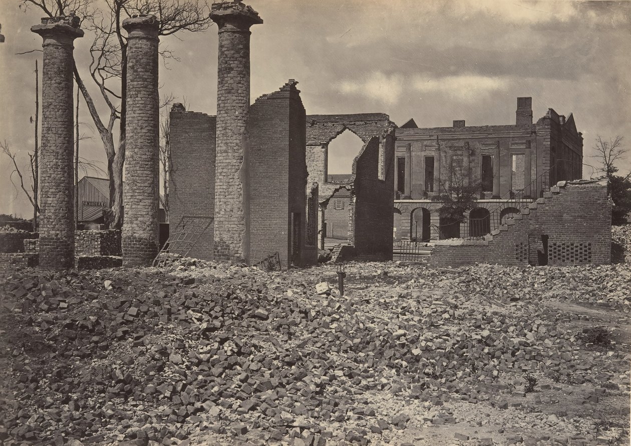 Ruínas em Columbia, Carolina do Sul nº 2, década de 1860. de George N. Barnard
