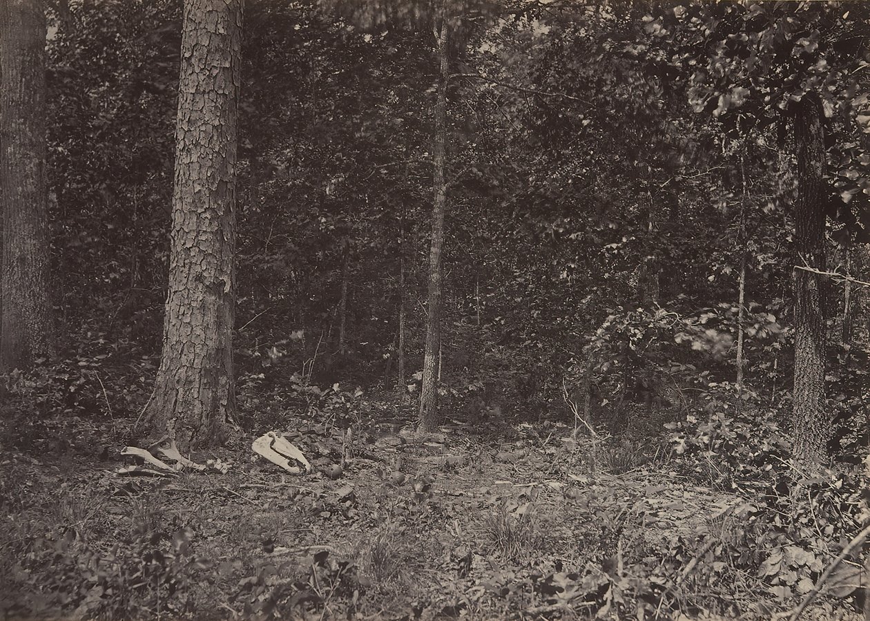 Cena da morte do general McPherson, 1864 ou 1866. de George N. Barnard