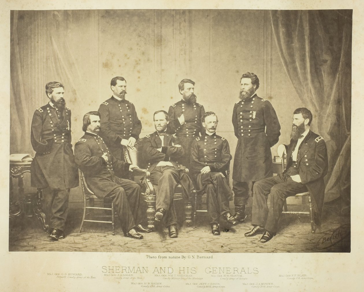Sherman e seus generais, 1865. de George N. Barnard