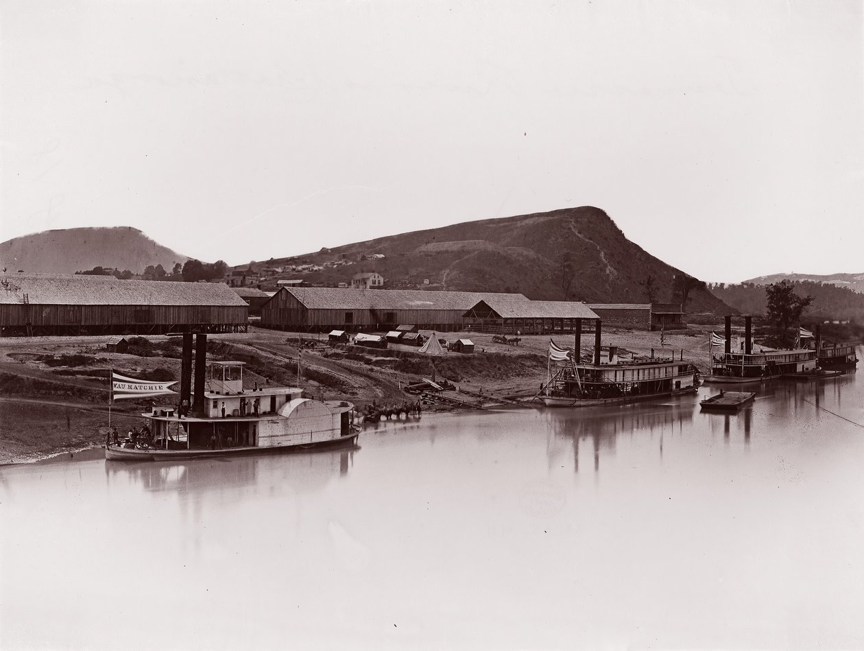 Rio Tennessee em Chattanooga 81 Lookout Mountain Spur, ca. 1864. de George N. Barnard