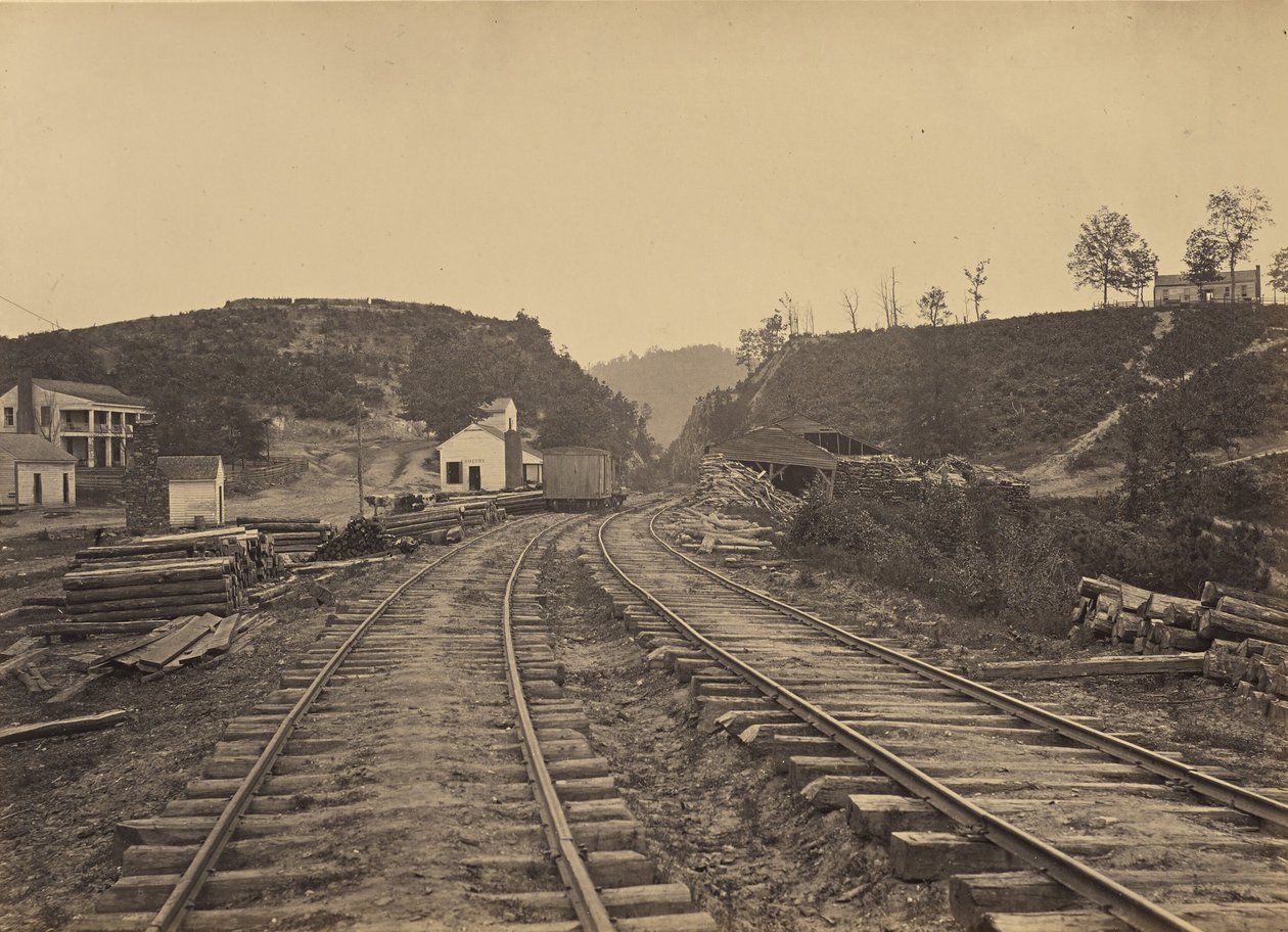 A Passagem de Allatoona, vista para norte, Geórgia de George N. Barnard