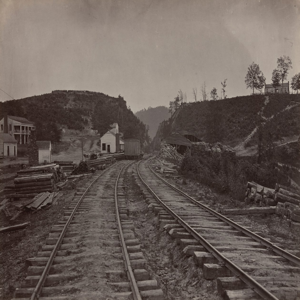 A Passagem de Allatoona, vista para norte, Geórgia de George N. Barnard