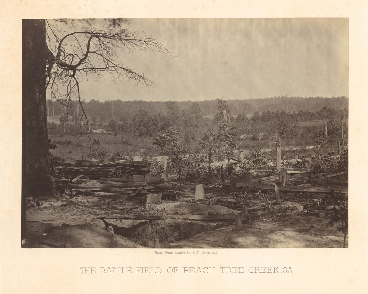 O campo de batalha de Peach Tree Creek, Geórgia de George N. Barnard