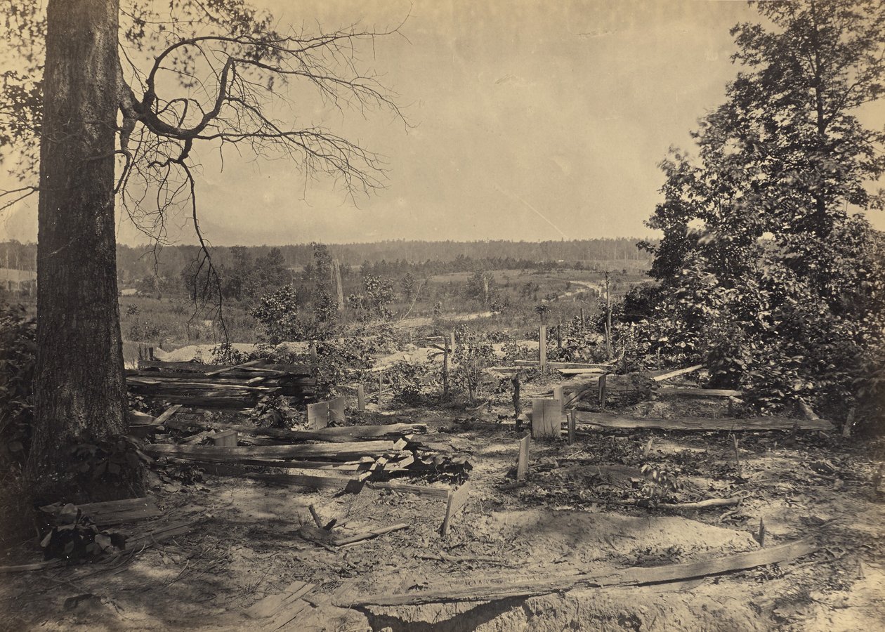O campo de batalha de Peach Tree Creek, na Geórgia de George N. Barnard