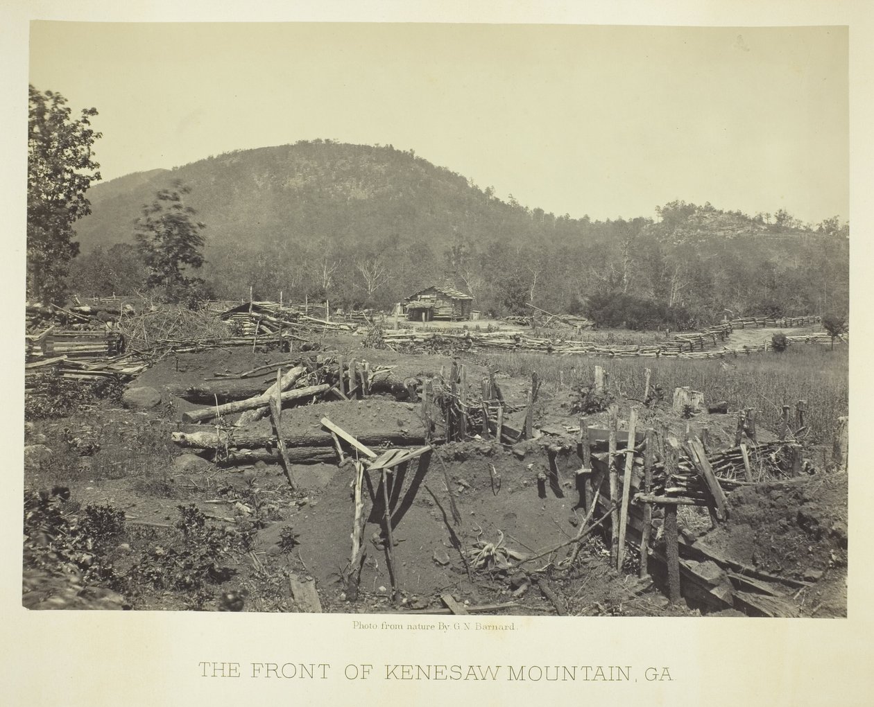 A frente de Kenesaw Mountain, GA de George N. Barnard