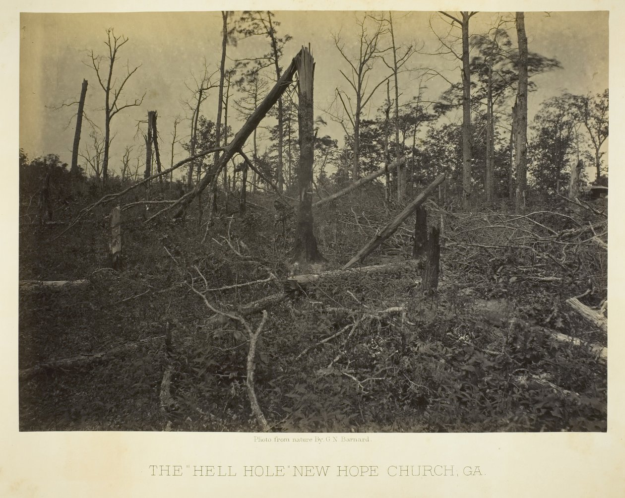 The Hell Hole, Igreja Nova Esperança, GA, 1866. de George N. Barnard