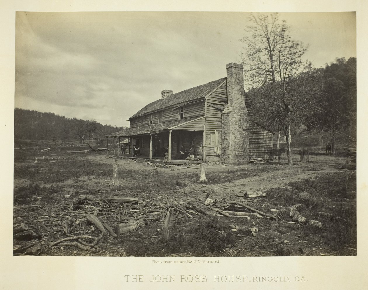 A Casa John Ross, Ringold, GA de George N. Barnard