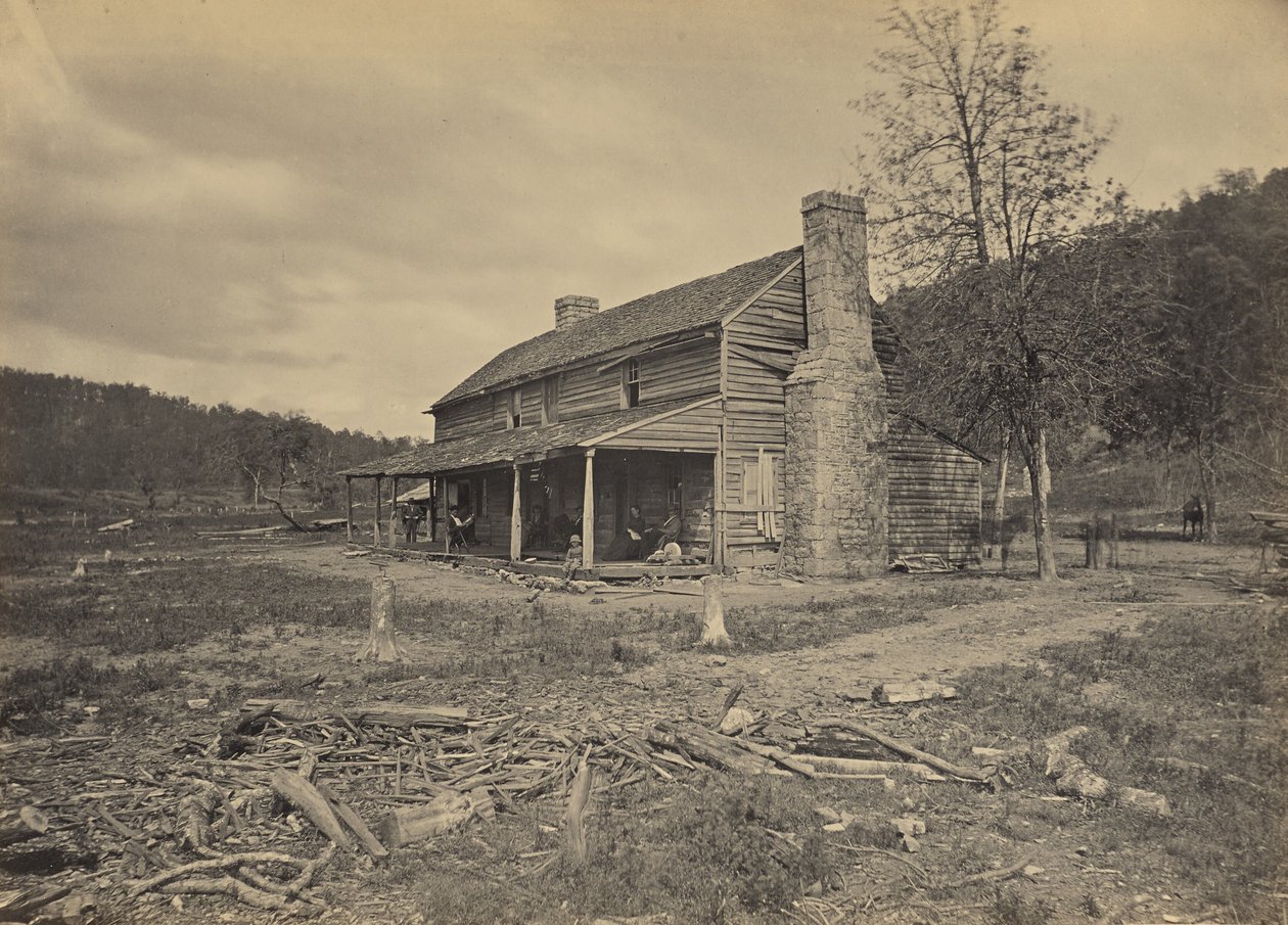 A Casa de John Ross, em Ringold, Geórgia de George N. Barnard