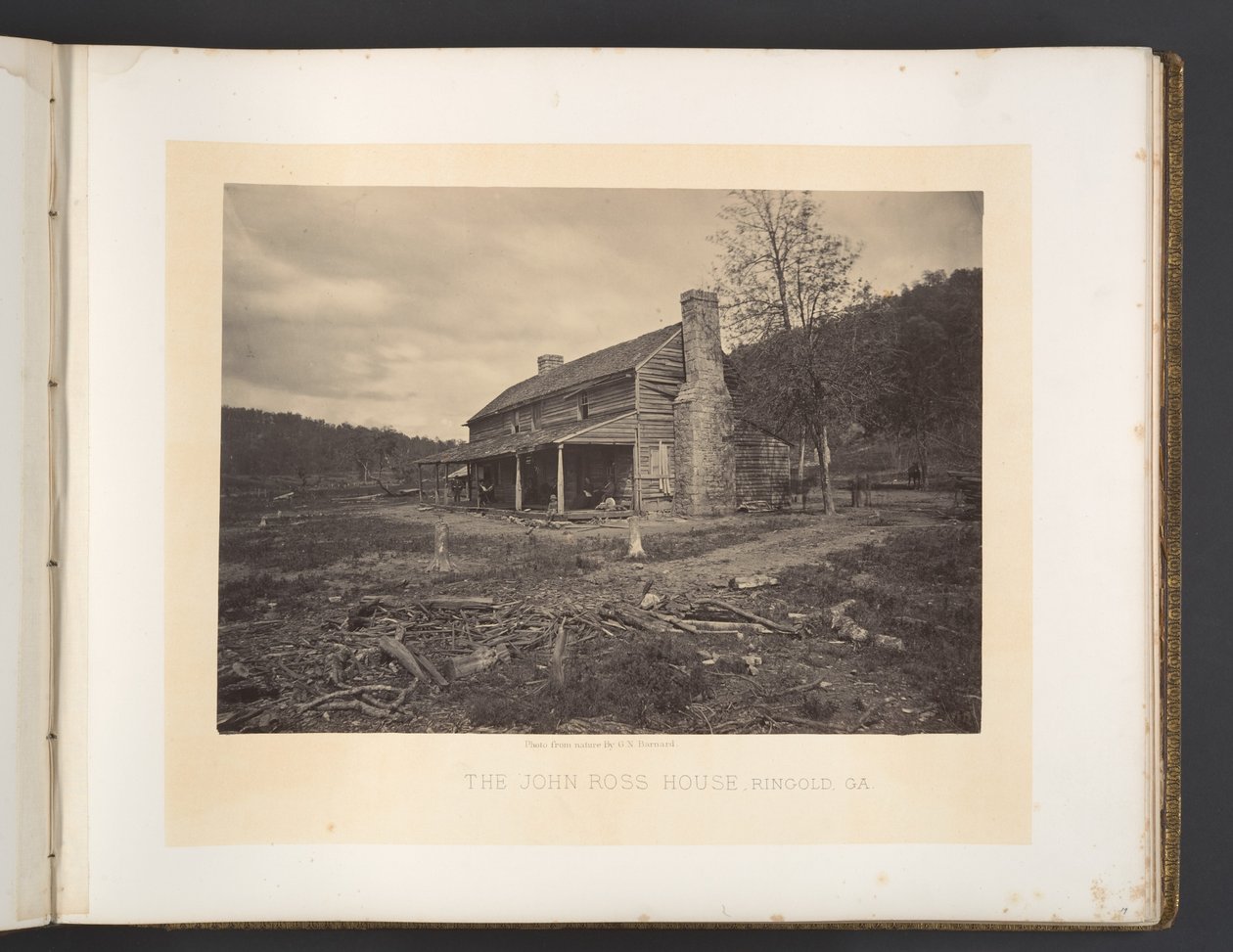 A Casa de John Ross, em Ringold, Geórgia de George N. Barnard