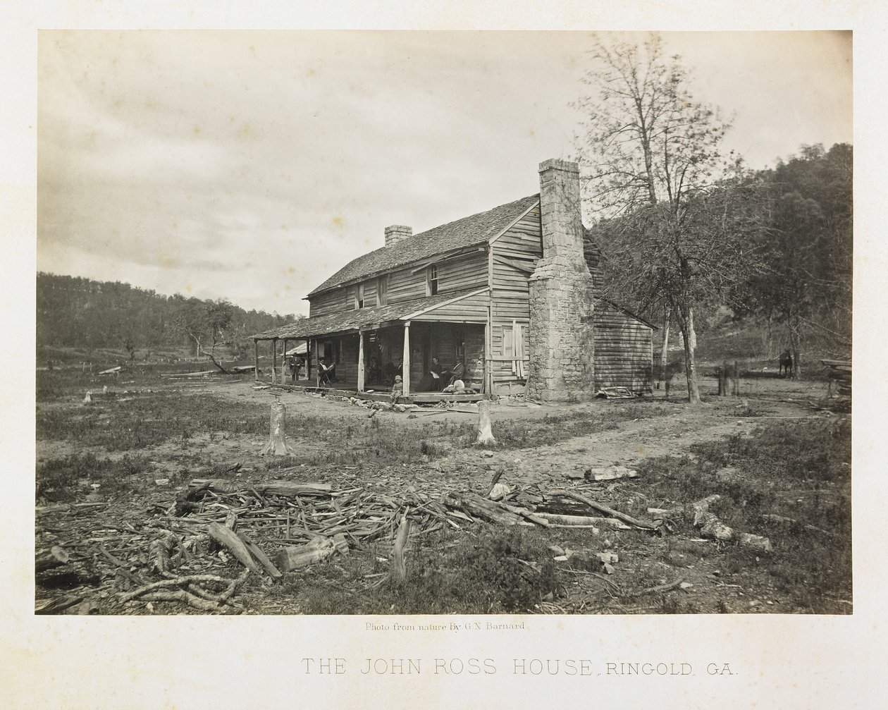 A casa de John Ross, Ringgold, Geórgia de George N. Barnard