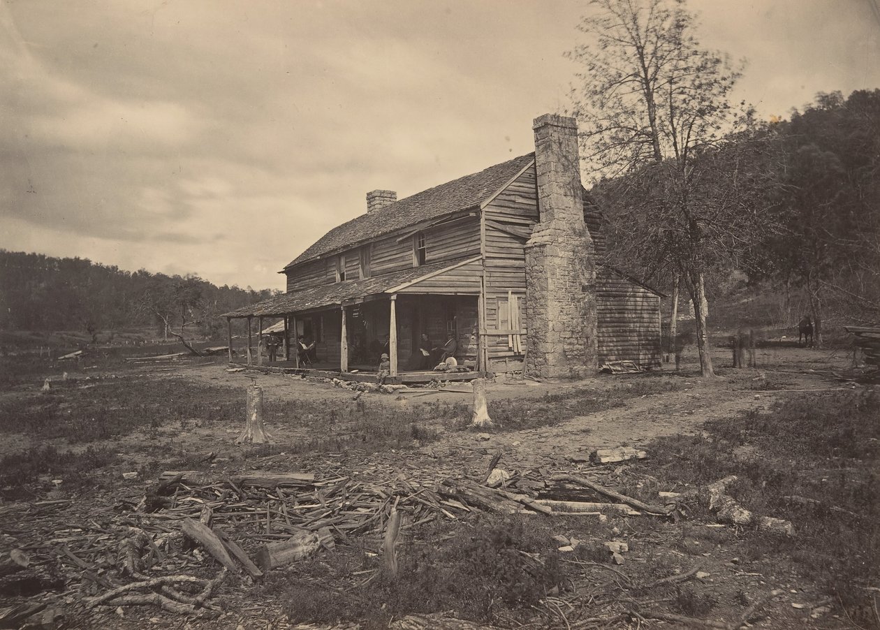 A Casa de John Ross, Ringold, Geórgia, década de 1860. de George N. Barnard