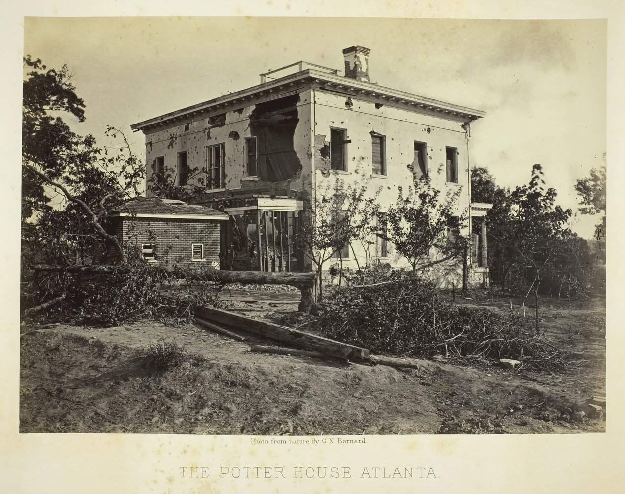 A Casa Potter Atlanta, 1864. de George N. Barnard
