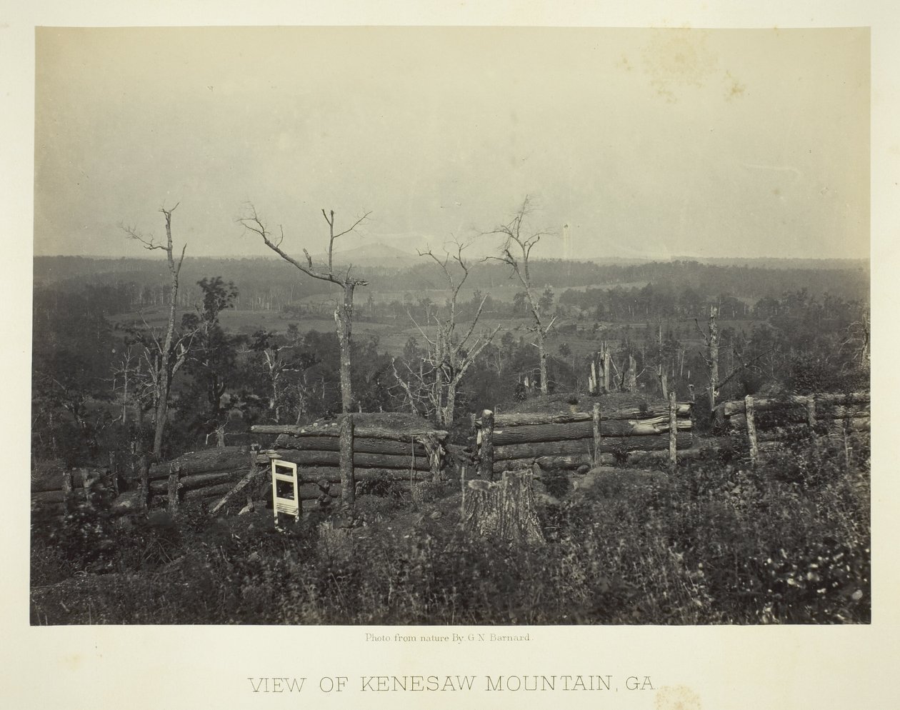 Vista da montanha Kenesaw, Geórgia. de George N. Barnard