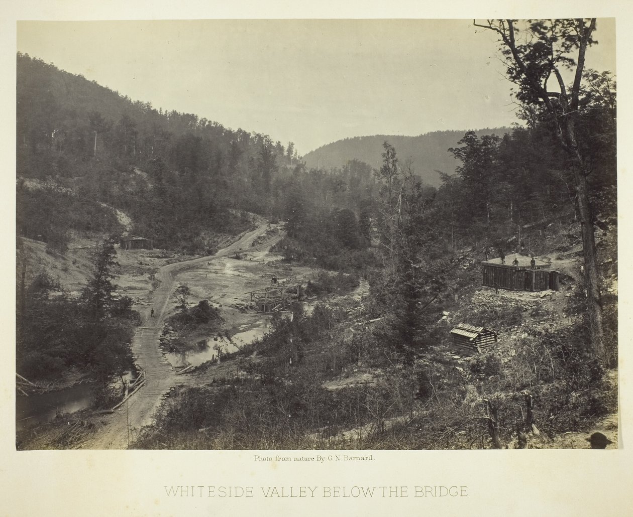 Whiteside Valley abaixo da ponte de George N. Barnard