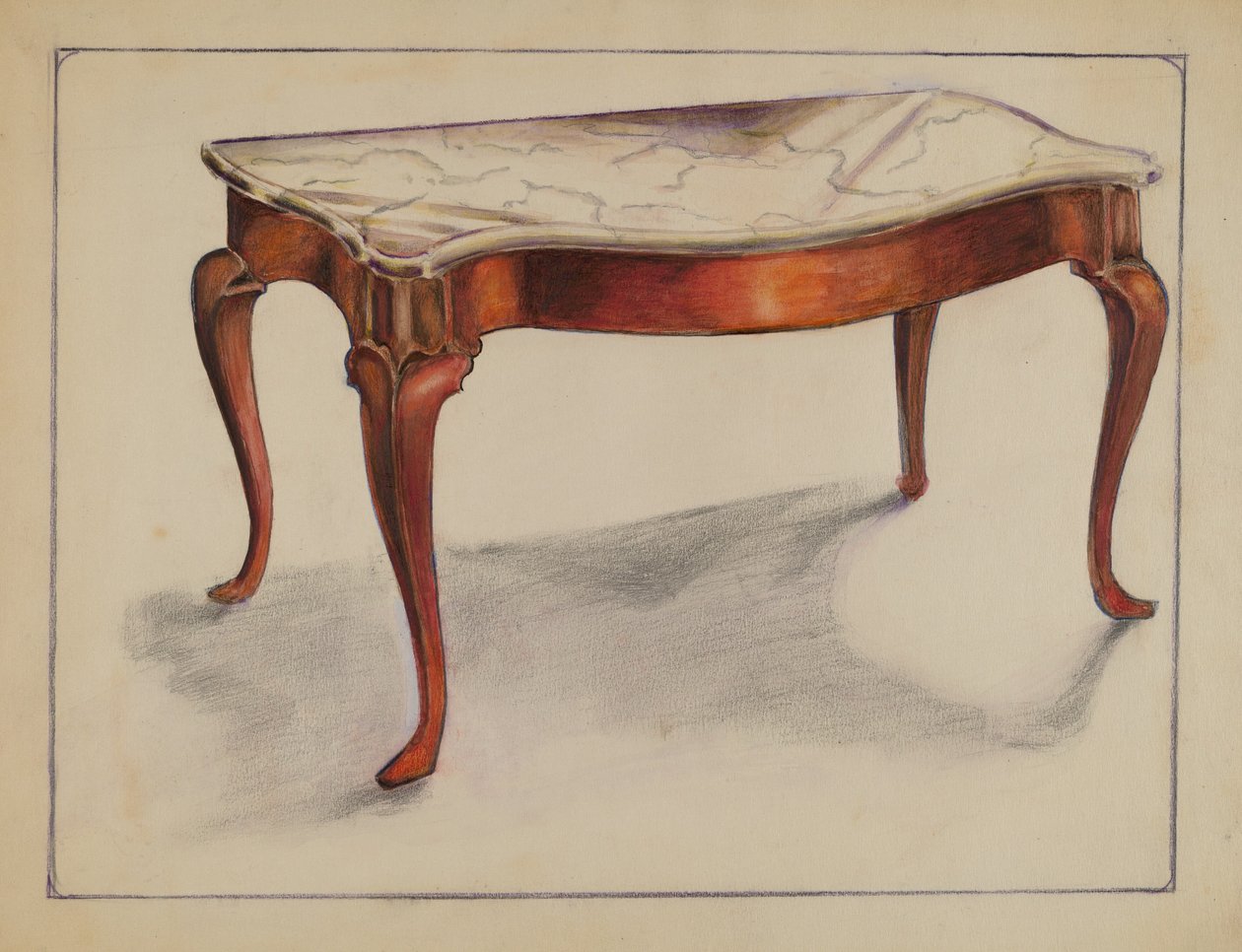 Mesa superior de mármore de George Nelson