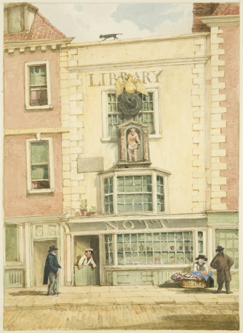 Casa no South-West End of Old Market Street (lápis, aguarela e cor de corpo sobre papel) de George Orleans Delamotte