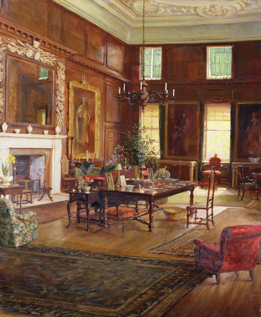Interior da Sala do Estado, Casa do Governador, Royal Hospital, Chelsea, 1922 de George Percy Jacomb Hood