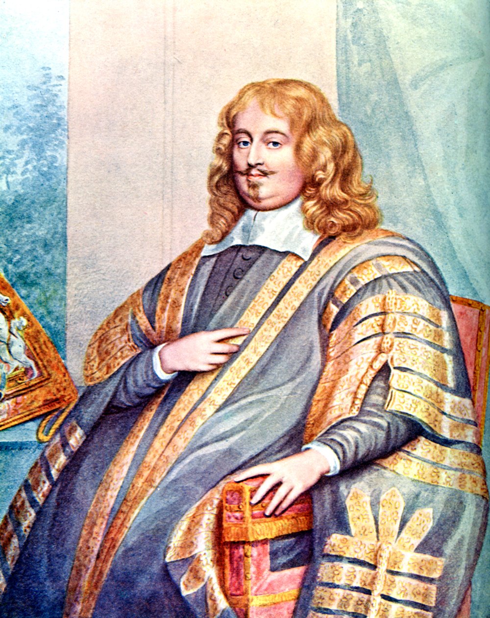 Edward Hyde, 1º Conde de Clarendon, estadista e historiador inglês do século XVII, c1905. de George Perfect Harding
