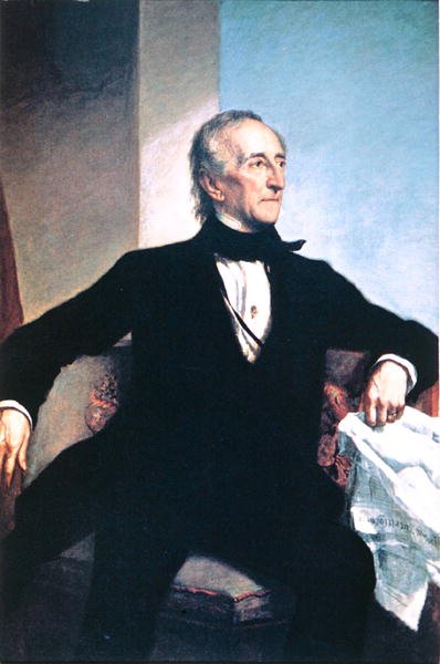 John Tyler (1790-1862) (cor litho) de George Peter Alexander (after) Healy