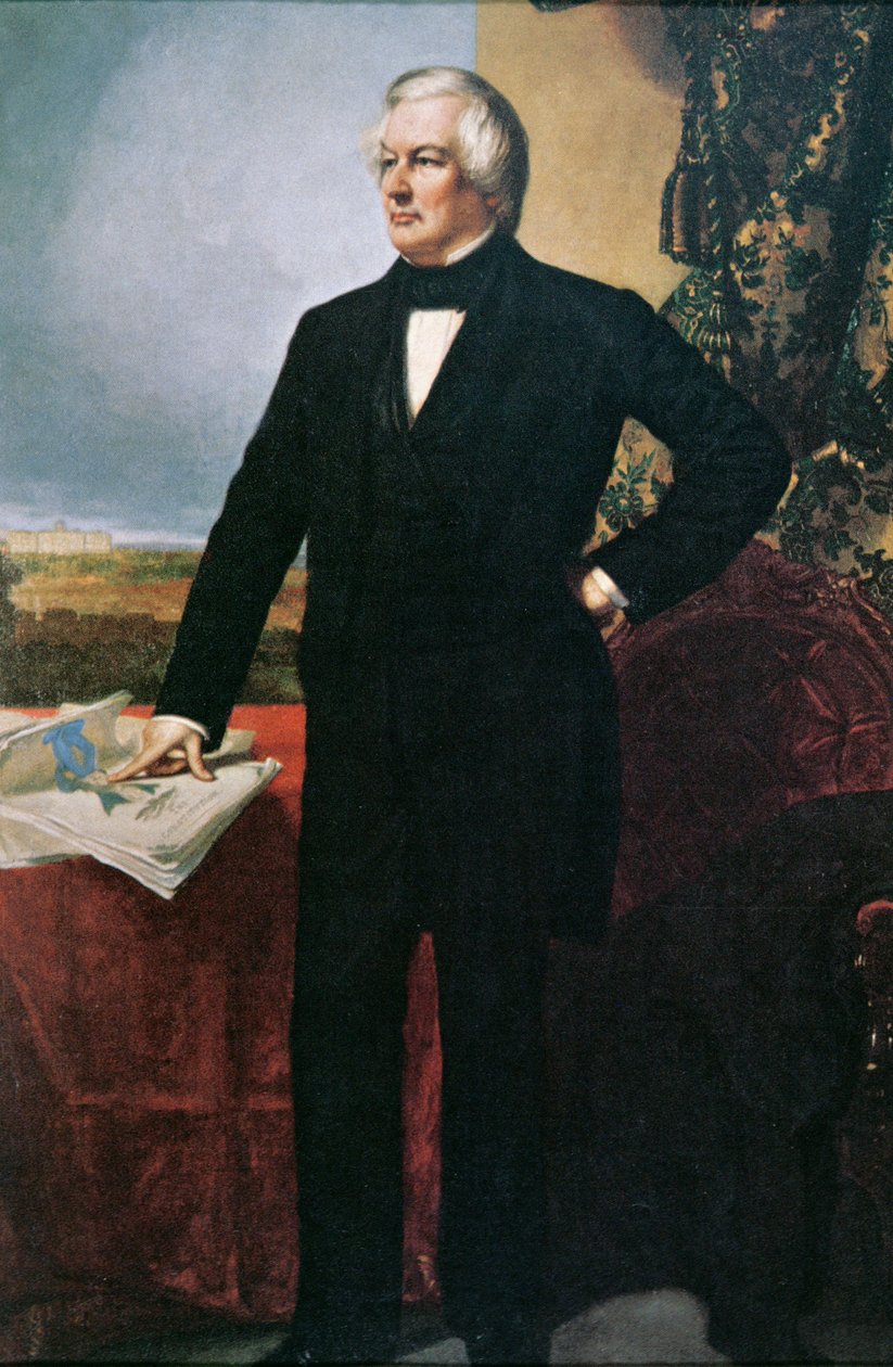 Millard Fillmore (1800-74) (cor litho) de George Peter Alexander (after) Healy