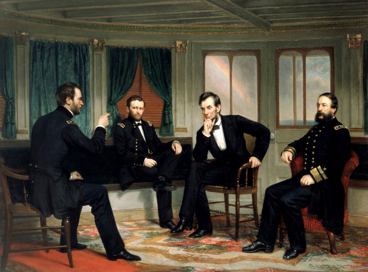 The Peacemakers , pub. 1868 (cor litho) de George Peter Alexander (after) Healy