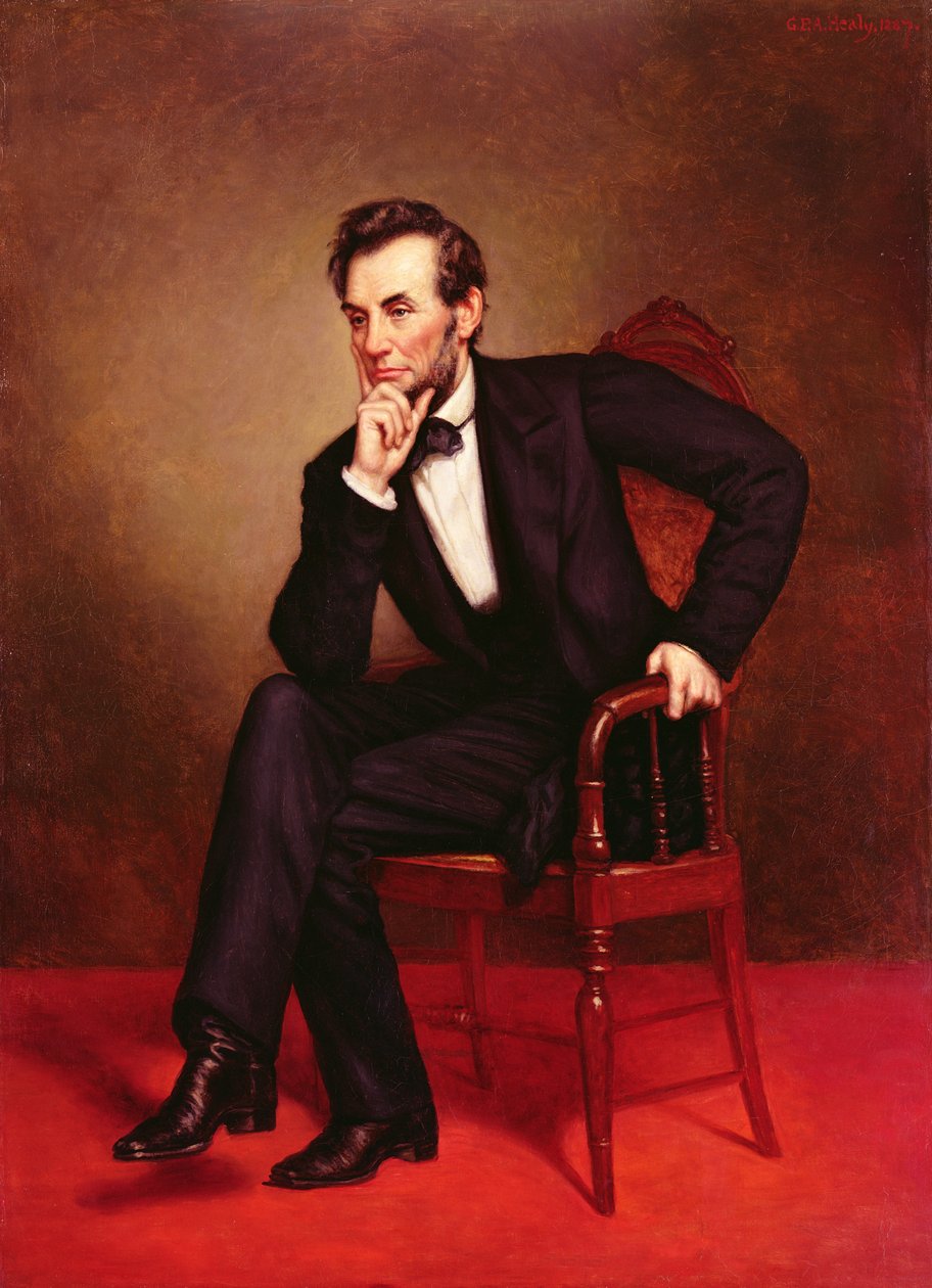 Retrato de Abraham Lincoln (óleo sobre tela) de George Peter Alexander Healy