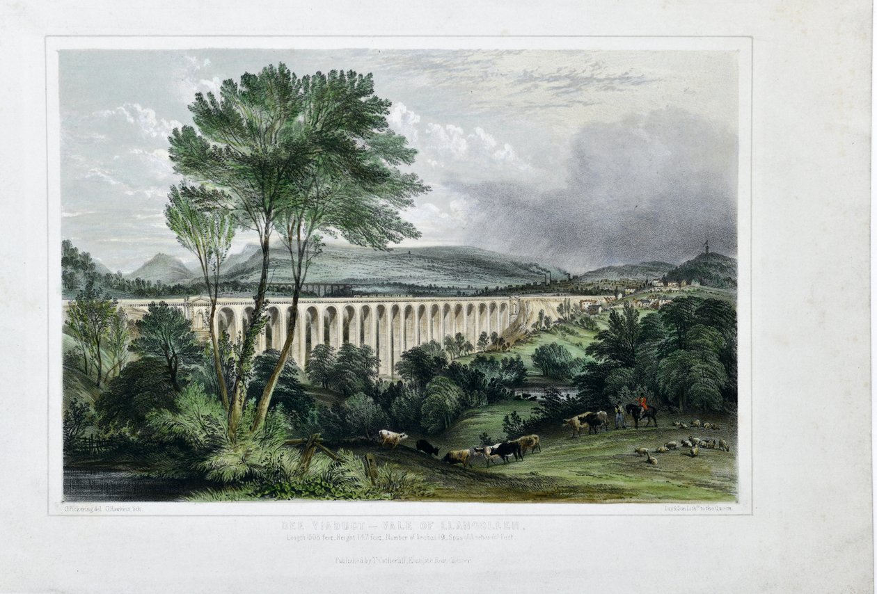 Viaduto do Dee - Vale de Llangollen de George Pickering