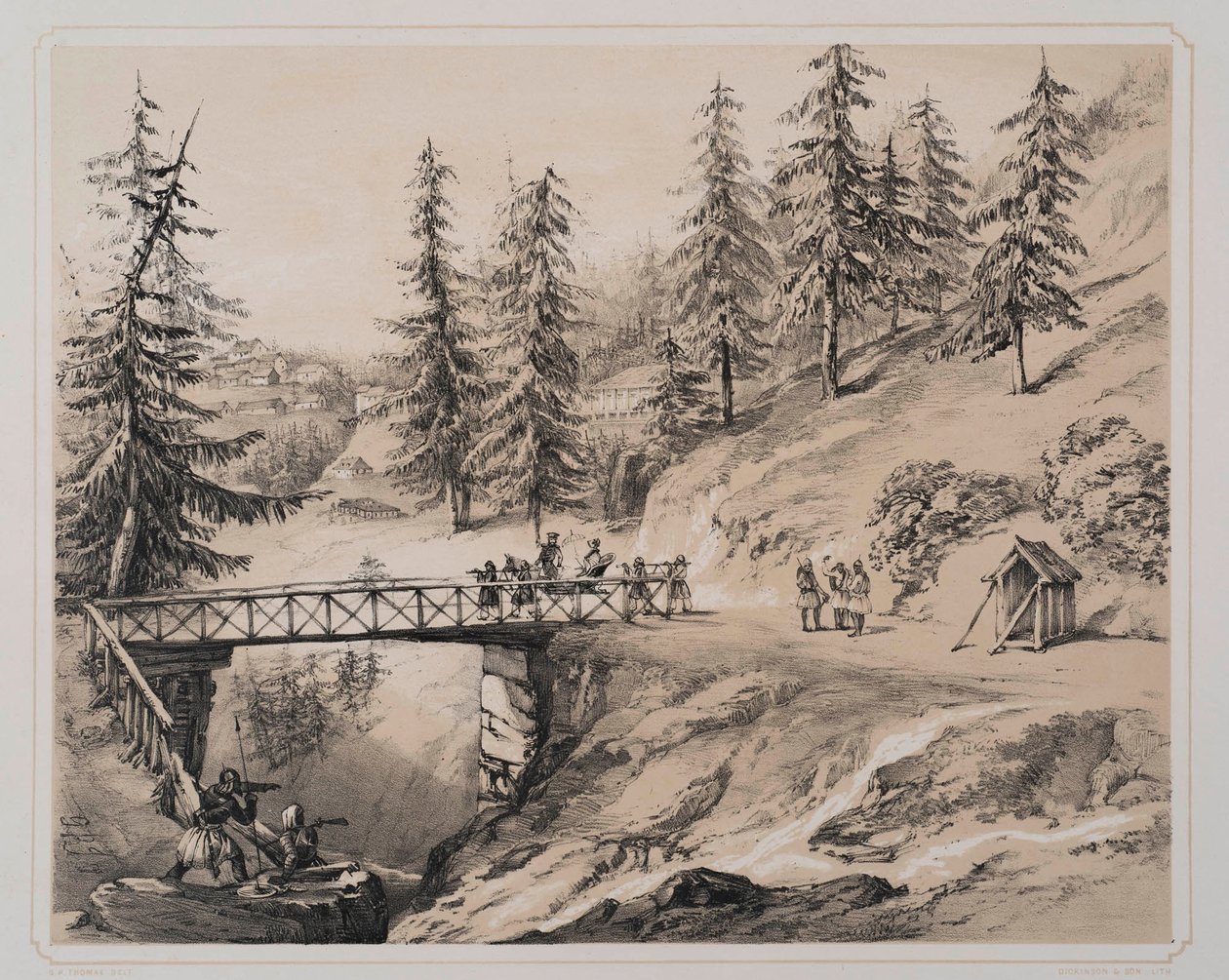 Combermere Bridge, Abbeville e Barretts Boarding House, 1846 de George Powell Thomas