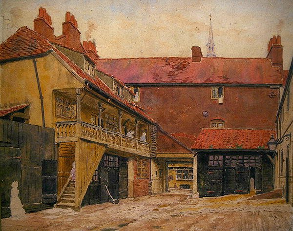 The White Horse Inn (aguarela sobre papel) de George Price Boyce