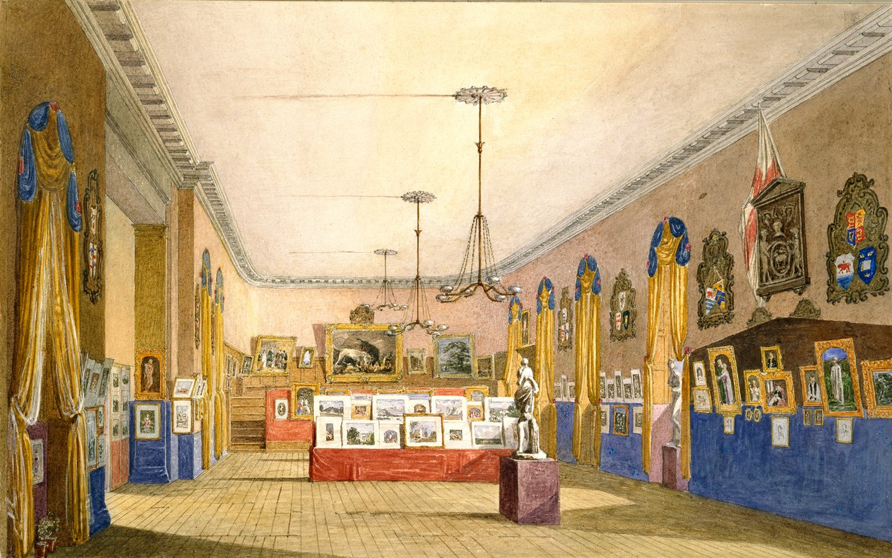 Uma exposição no Old Town Hall, Oxford, 1854 de George Pyne