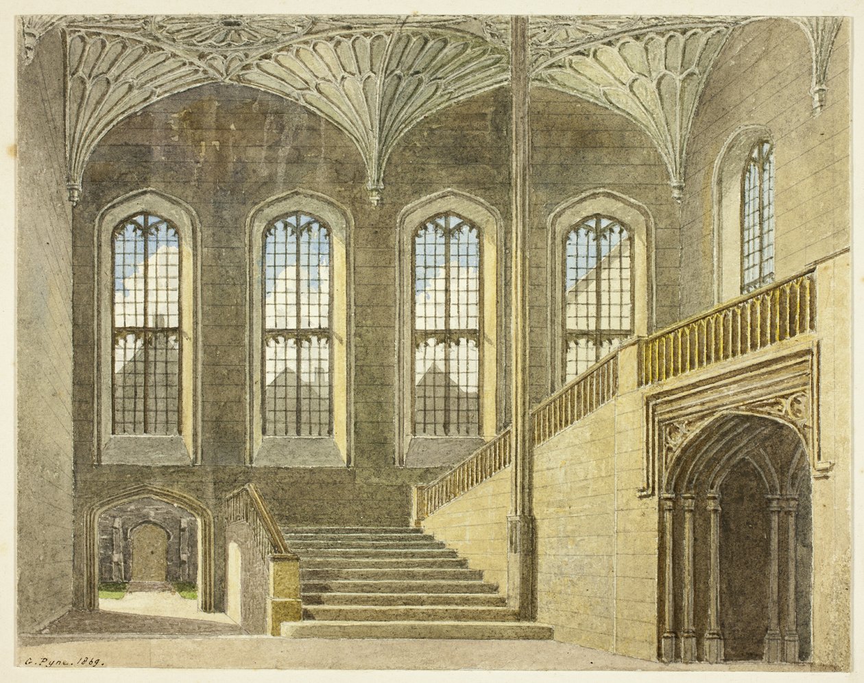 Hall de entrada, Christchurch, Oxford de George Pyne