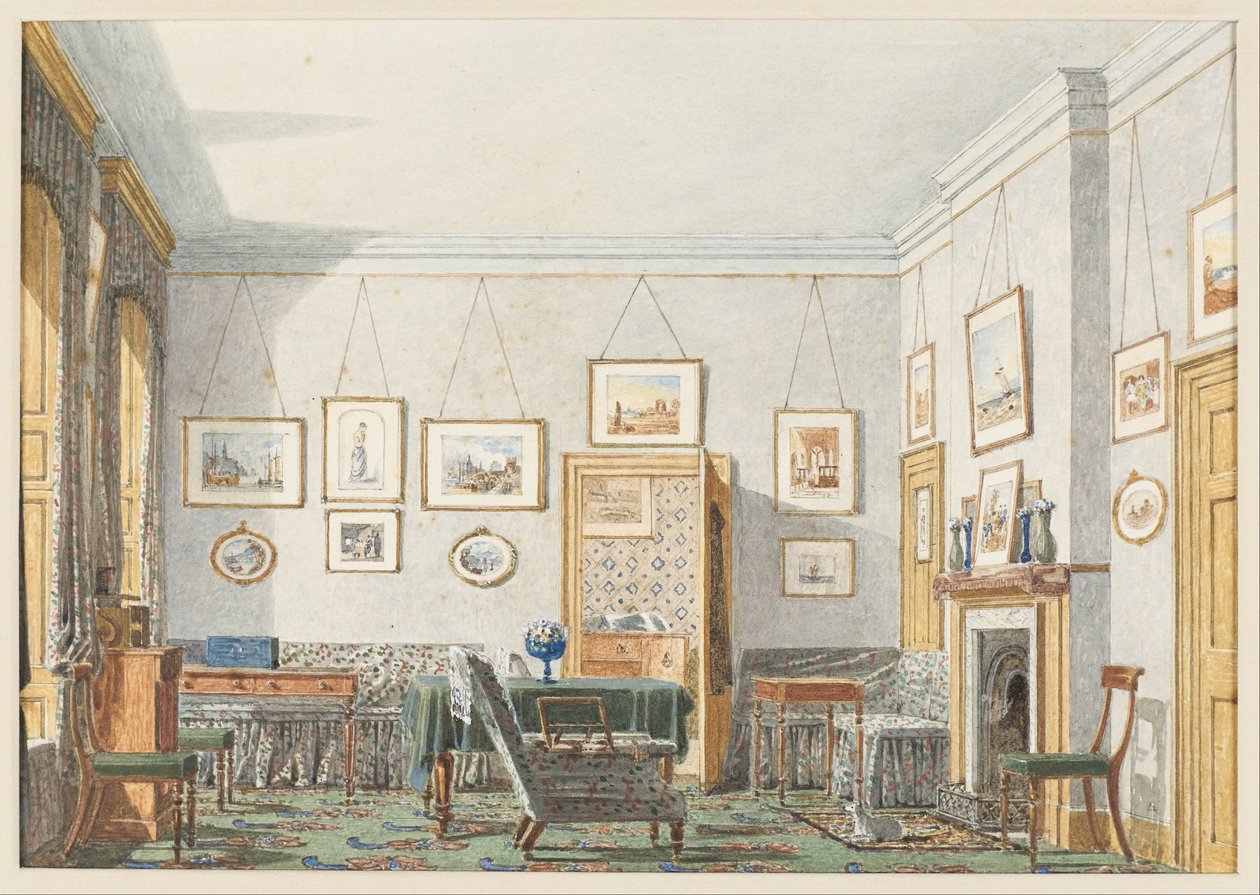 Sala de George James Drummond em Oxford, 1853 de George Pyne