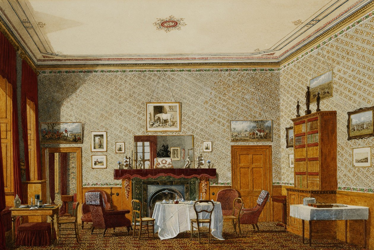 O interior de uma sala, Christ Church, Oxford, de George Pyne
